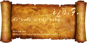 Ötvös Füzike névjegykártya